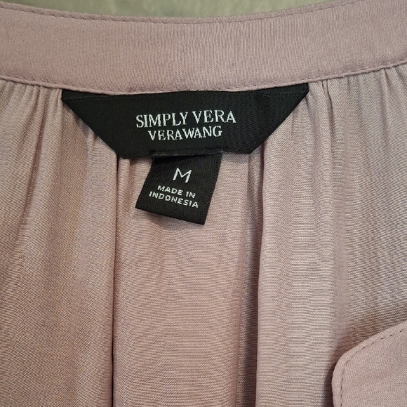 Simply Vera Vera Wang Pink Cuffed Sleeve Blouse - Picture 2 of 7